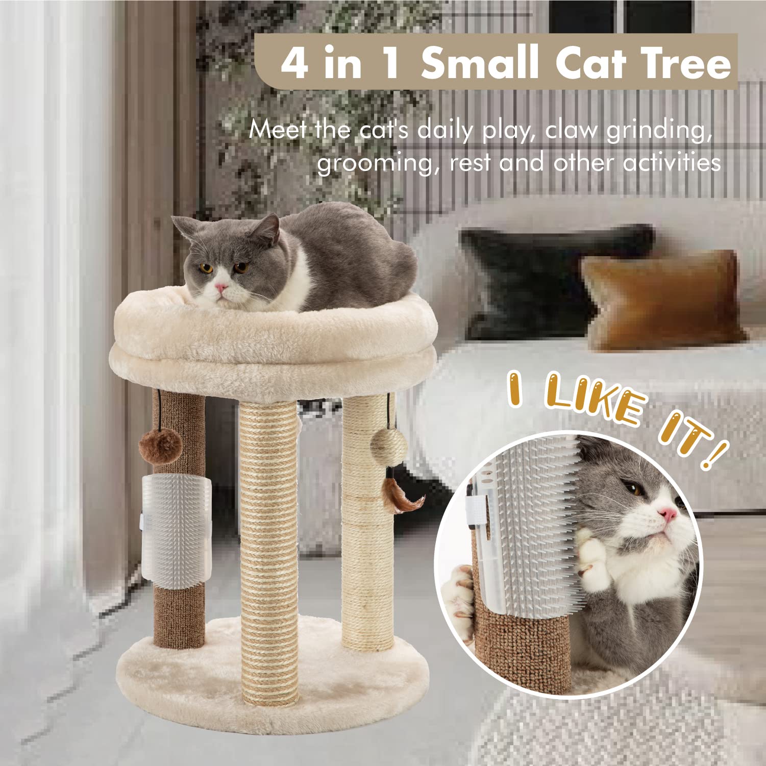 MECOOL poteaux griffage sisal, griffage naturel pour chat