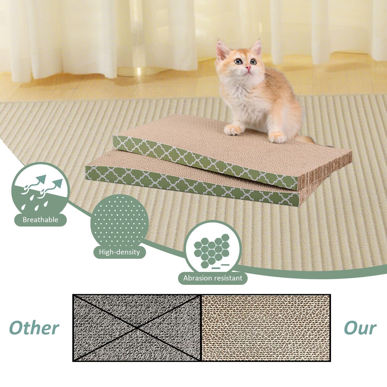 MECOOL protection des meubles grâce au grattoir pour chat et design discret