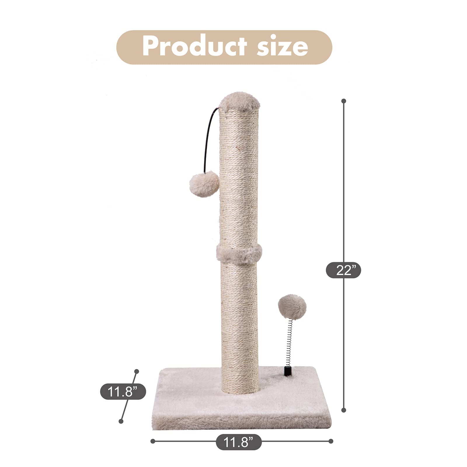 Griffage en sisal naturel protégeant les meubles tout en divertissant le chat.