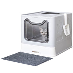 Boîte Medario pour chat montrant l’entrée avant pour un accès facile