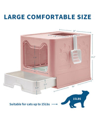 Medario Pelle Litière Démontable Rose, collecte rapide des déchets et hygiène pratique.