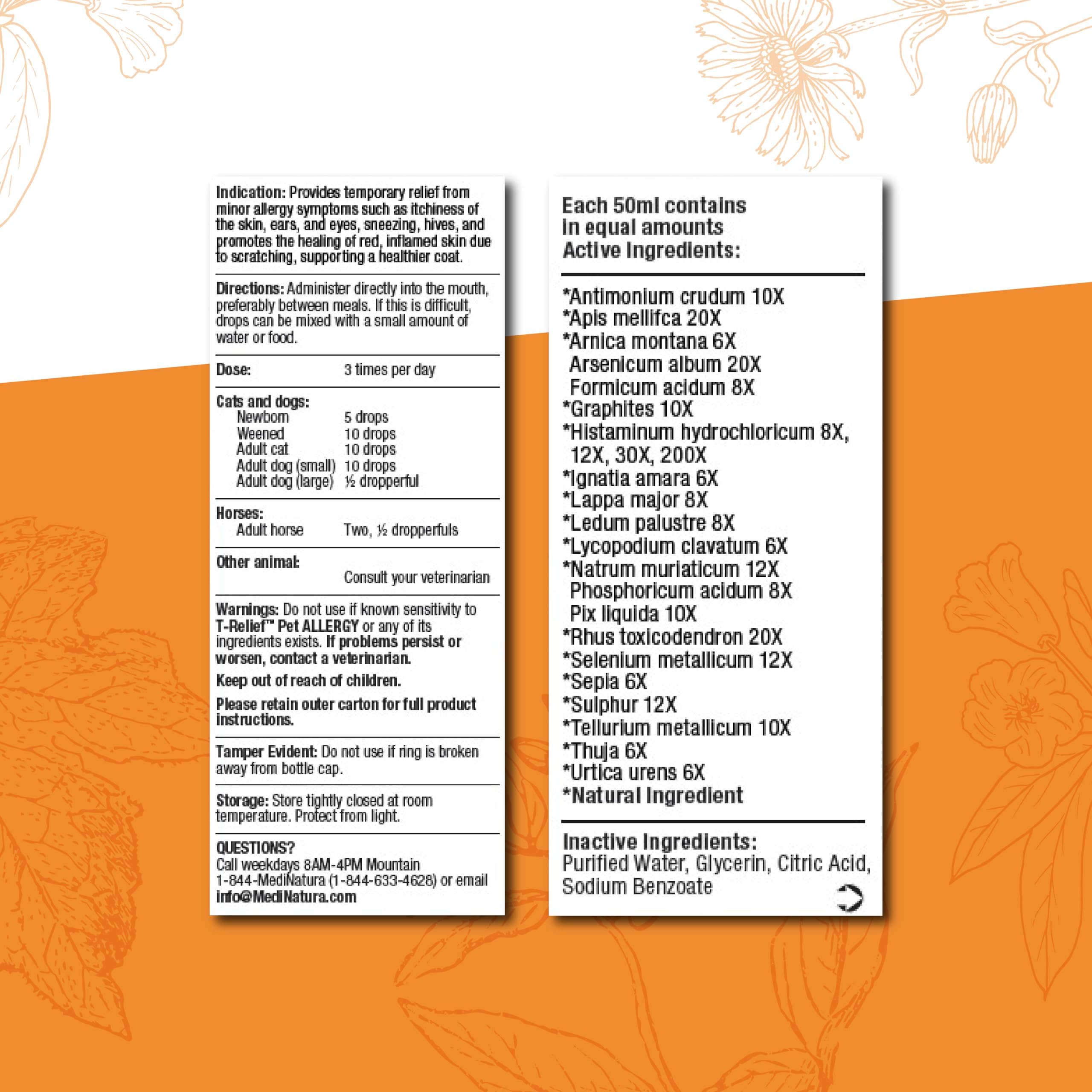 MediNatura T-Relief gouttes peau et poil sains, soutien du pelage et de la peau