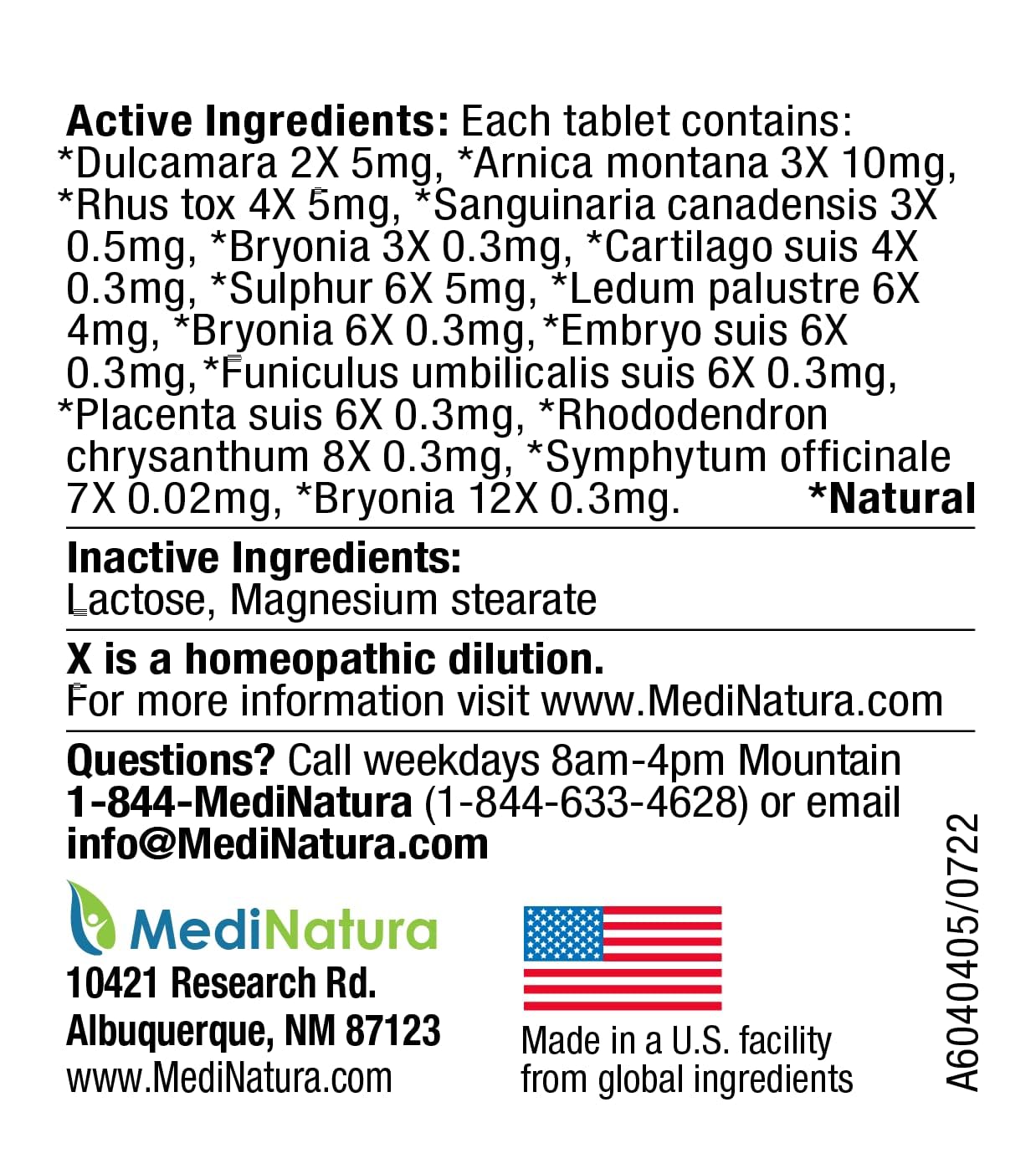 MediNatura T-Relief tablettes dissolvent rapidement dans l'eau pour faciliter l'administration.