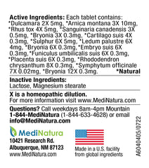 MediNatura T-Relief tablettes dissolvent rapidement dans l'eau pour faciliter l'administration.