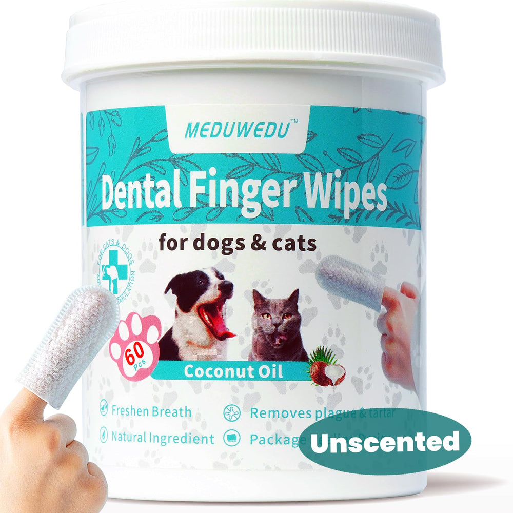 LINGETTE MEDUWEDU pour doigt, nettoyage des dents des chiens et chats