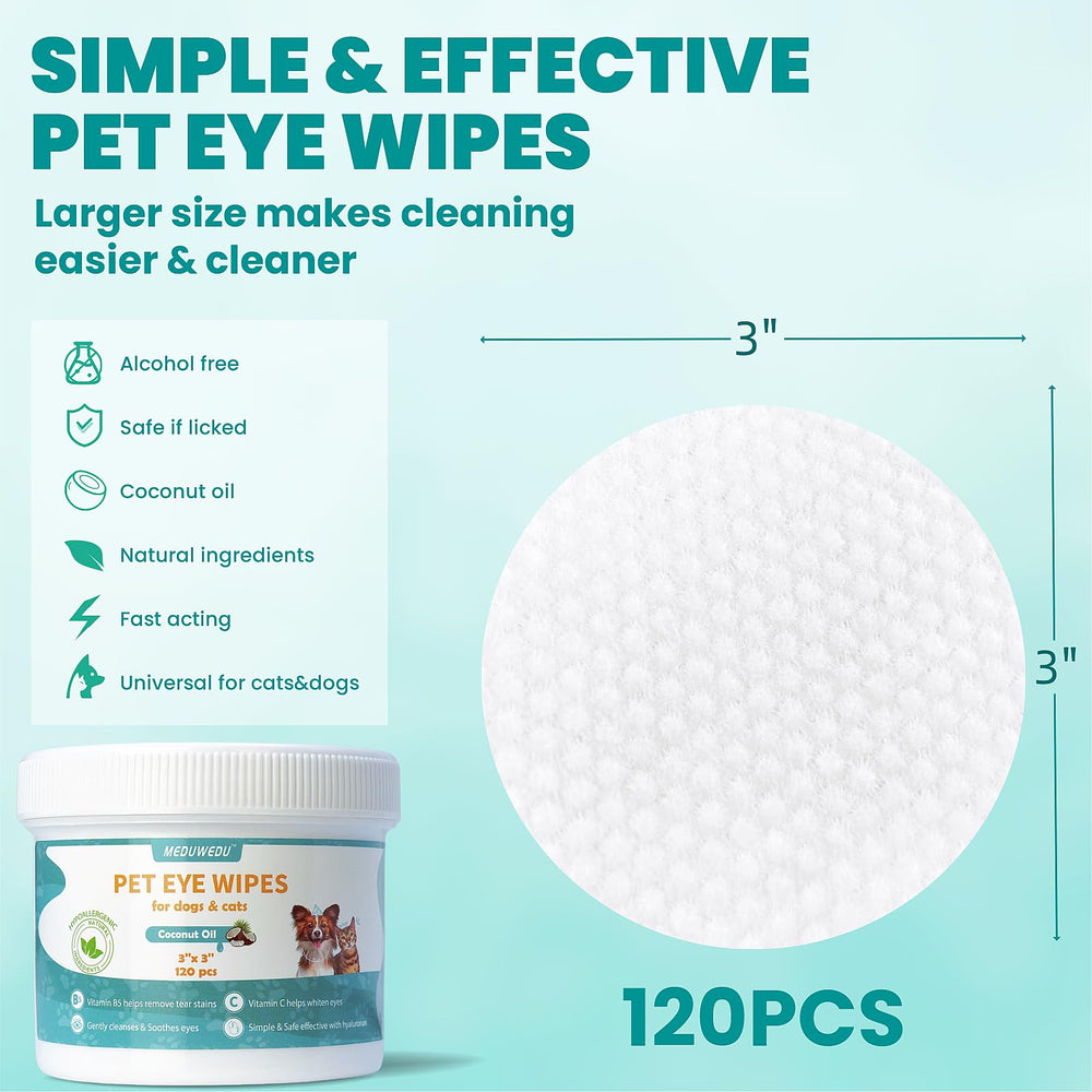 MEDUWEDU lingettes yeux format généreux – coton plus épais pour un nettoyage efficace.