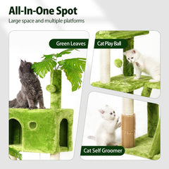 Meecal arbre-chat 65 pouces perchoir doux pour observation et détente