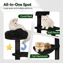 Meecal Gothic Arbre Chat balles-jouets-peluche: jeu interactif pour moments rigolos.