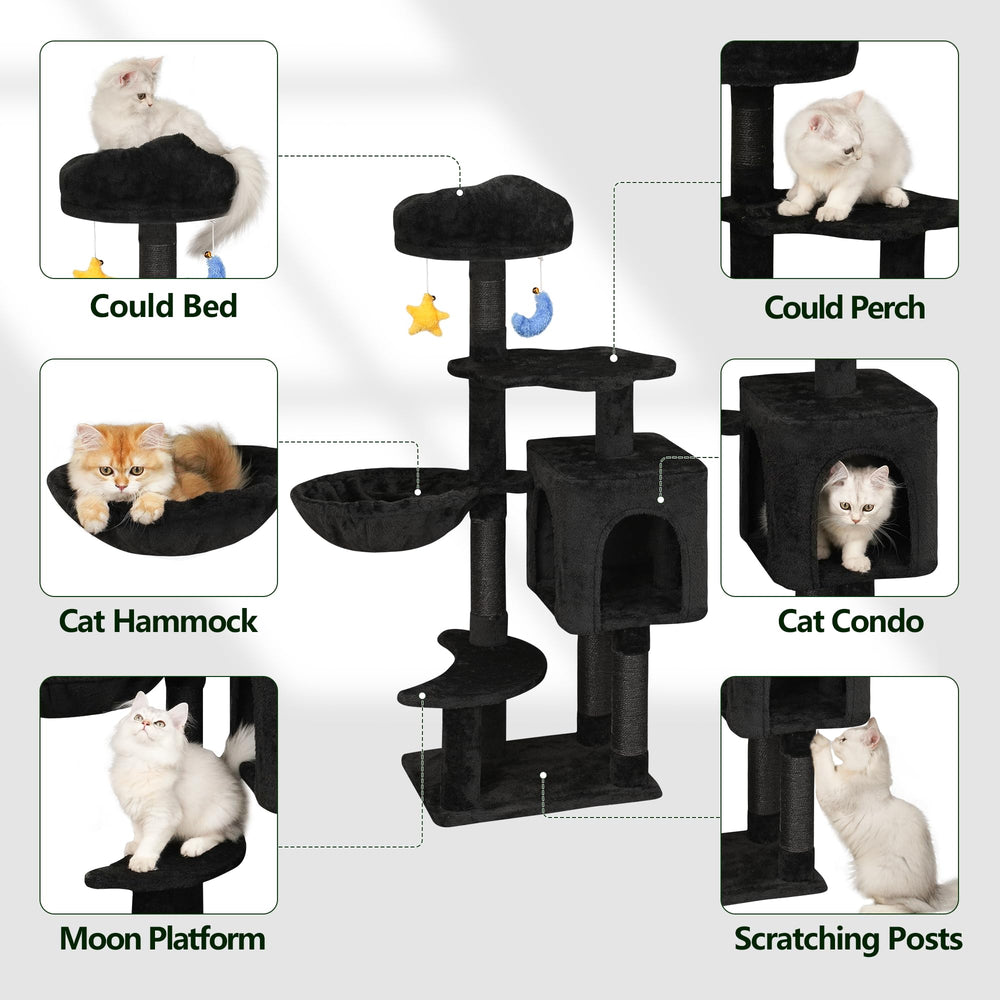 Meecal Gothic Arbre Chat grattoir-sisal: poste à griffes robuste pour chats.