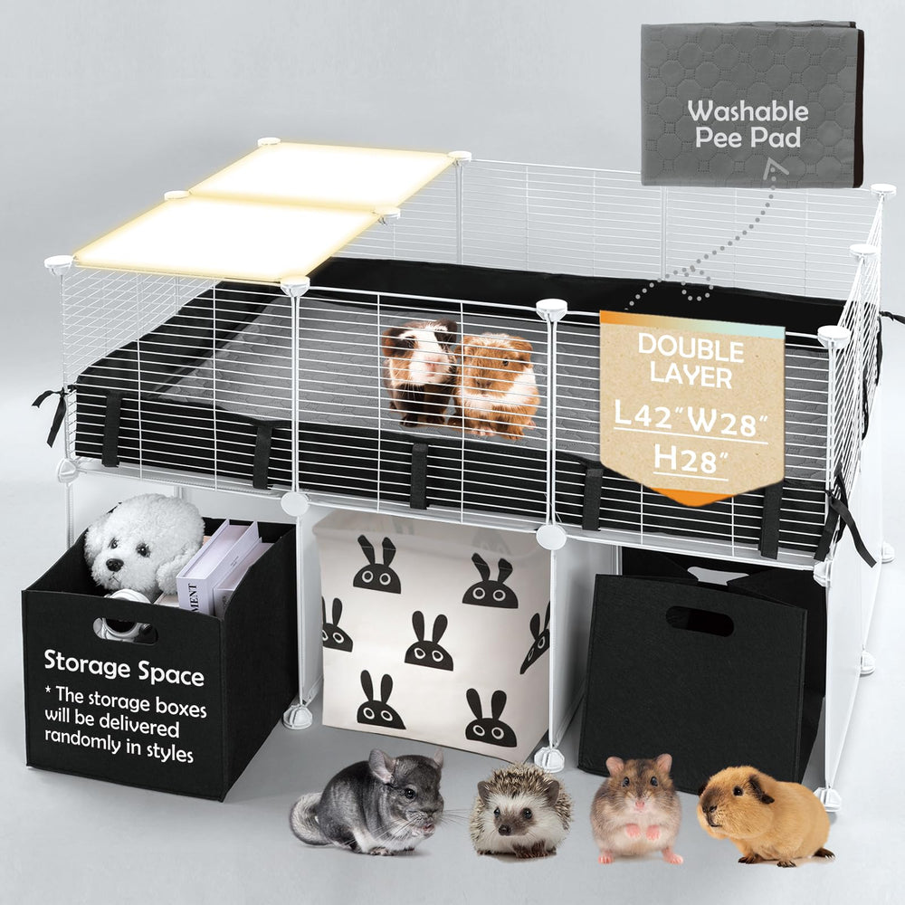 MEEXPAWS cage petits animaux aire-jeux indoor pour sécurité et espace