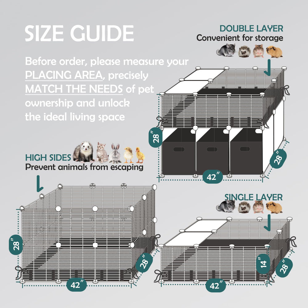 MEEXPAWS cage petits animaux structure métallique robuste et stable