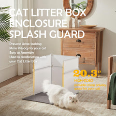 MEEXPAWS Enclos litière chat assemblage maison adapté.