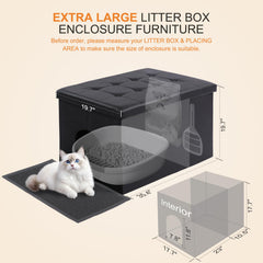 MEEXPAWS intérieur imperméable : enclos litière facile à nettoyer.