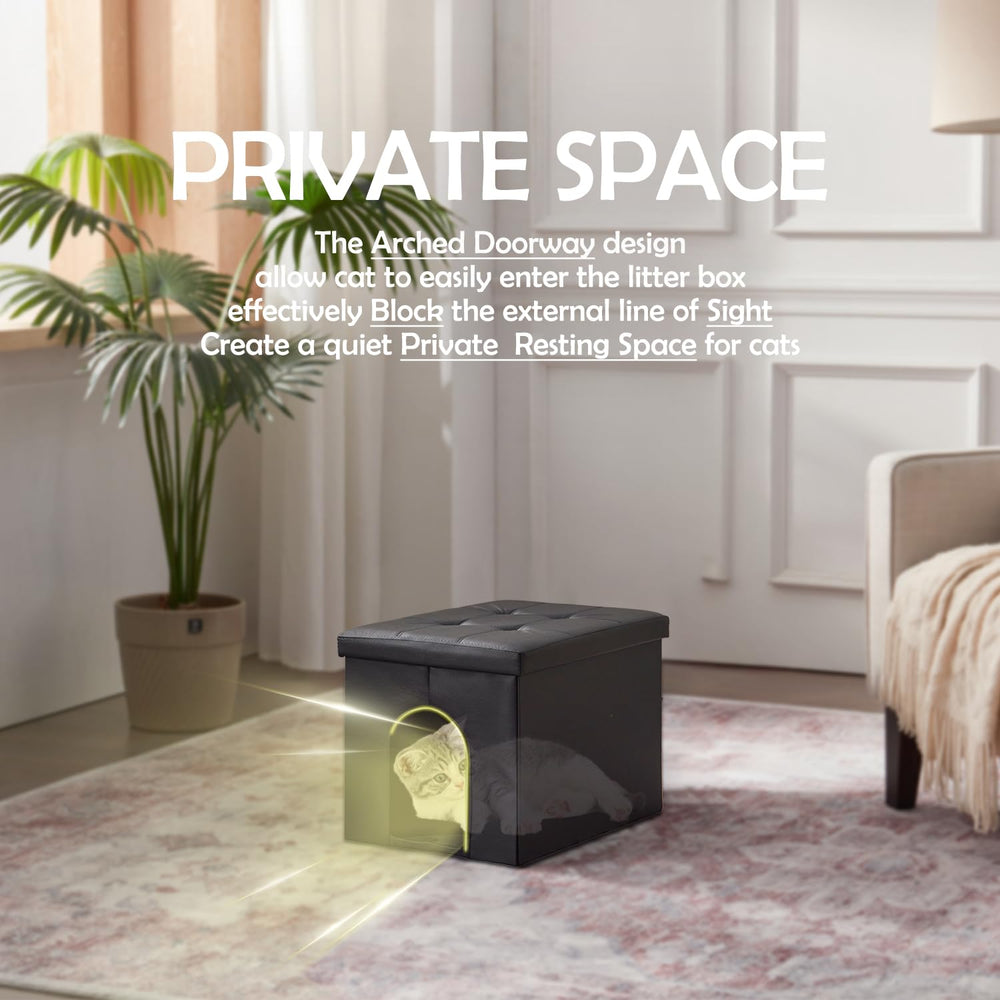 MEEXPAWS privacy-litiere-idée: offre intimité au chat lors de sa toilette.