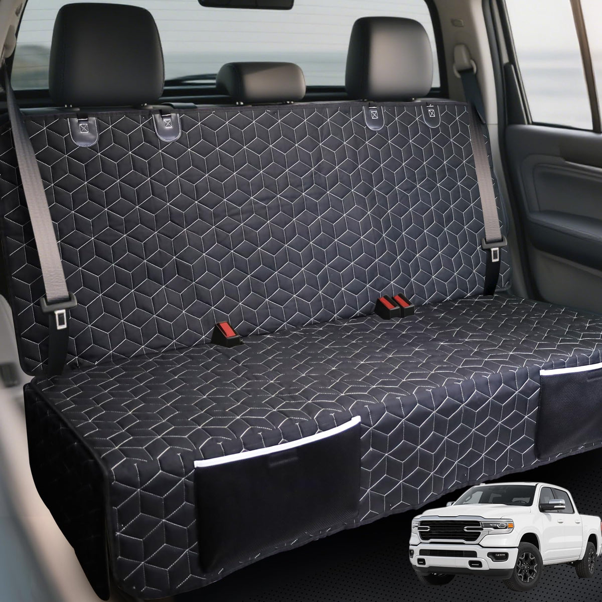 Meginc couverture siege arriere chien impermeable pour camion, protege les sieges et reduit les eclaboussures
