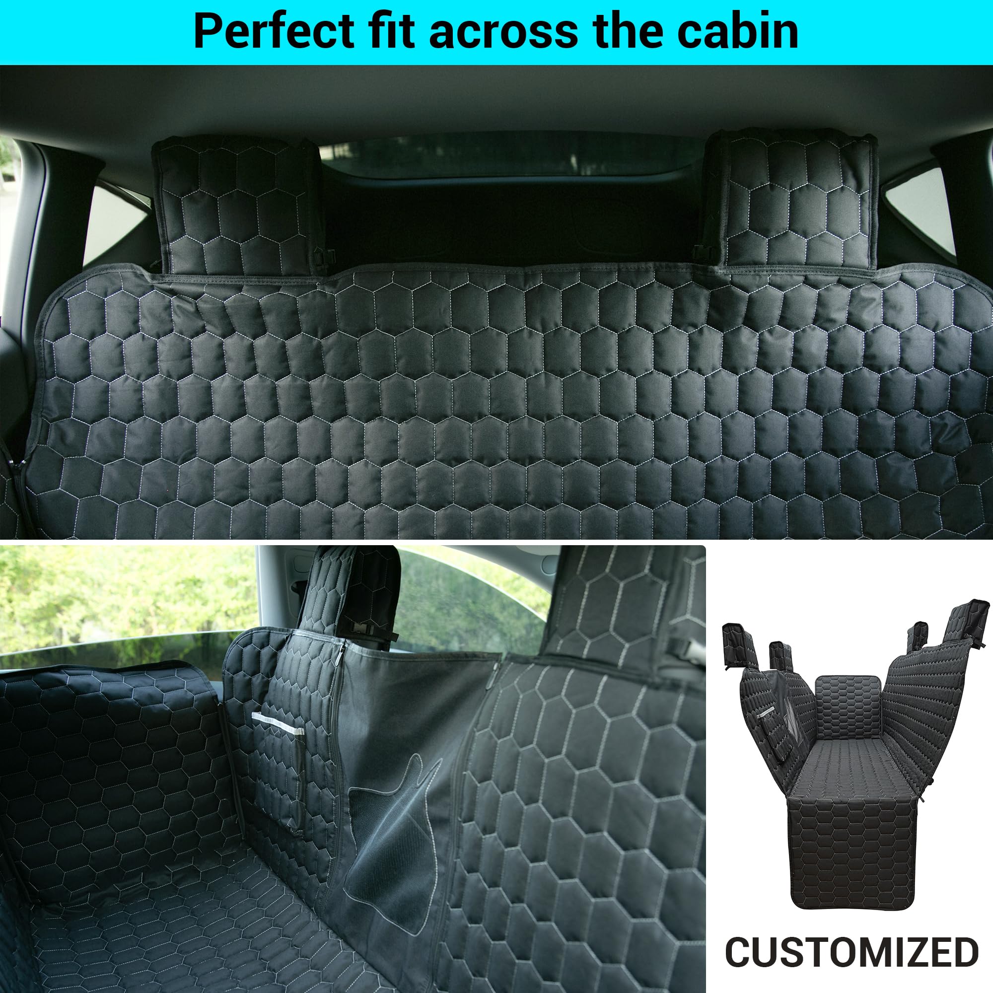 Meginc couverture siège chien arrière Tesla Model 3 imperméable 600D protège des salissures.