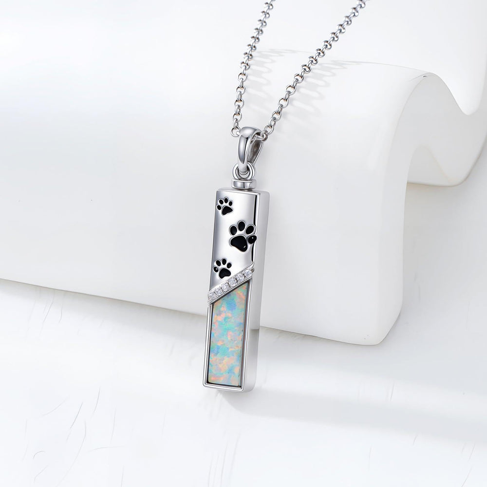 MEIDERBO collier-urne crémation opale: barre élégante pour mémorial discret.