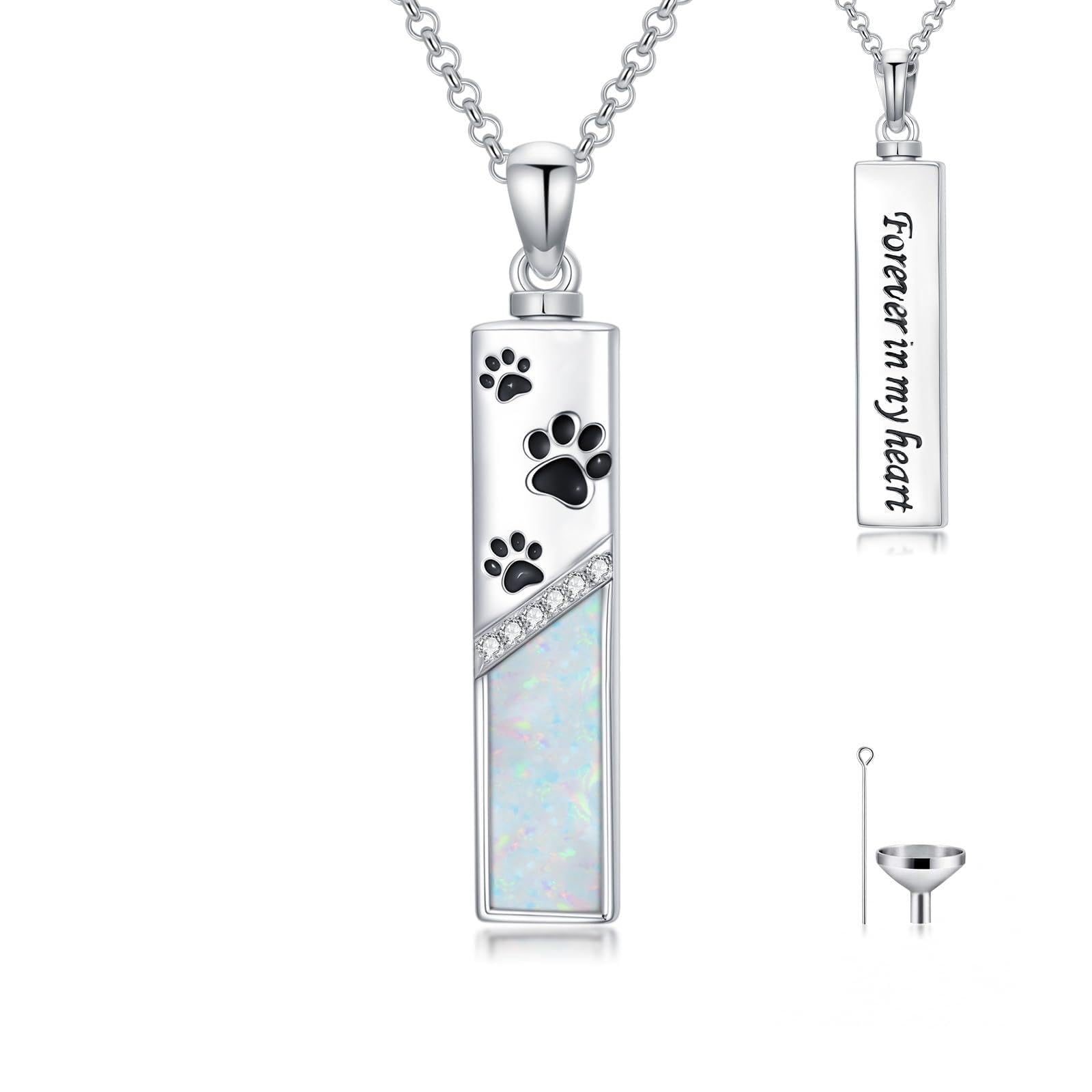 MEIDERBO collier-urne patte: souvenir durable de votre animal au quotidien.