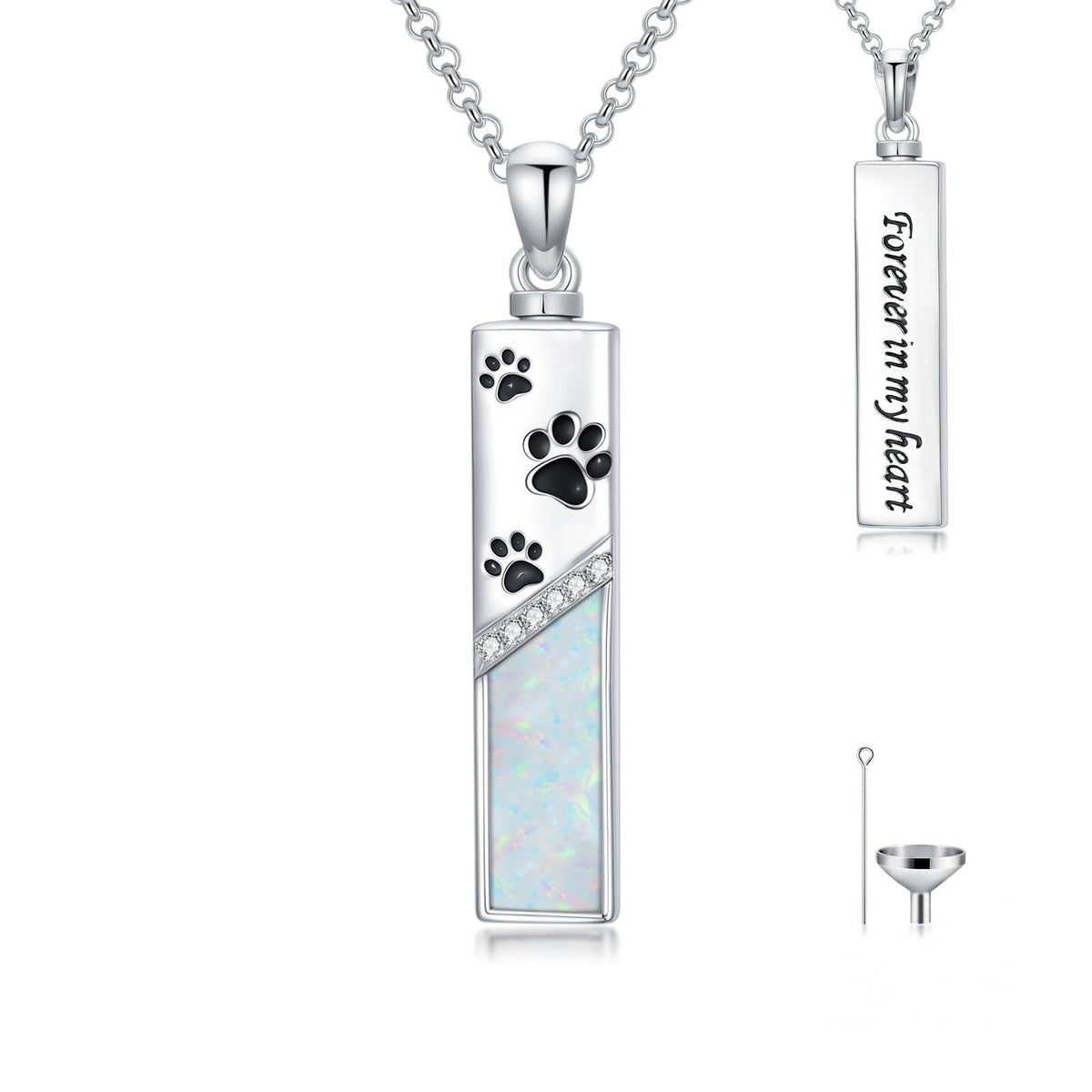 MEIDERBO collier-urne patte: souvenir durable de votre animal au quotidien.