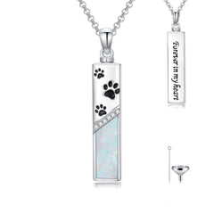 MEIDERBO collier-urne patte: souvenir durable de votre animal au quotidien.