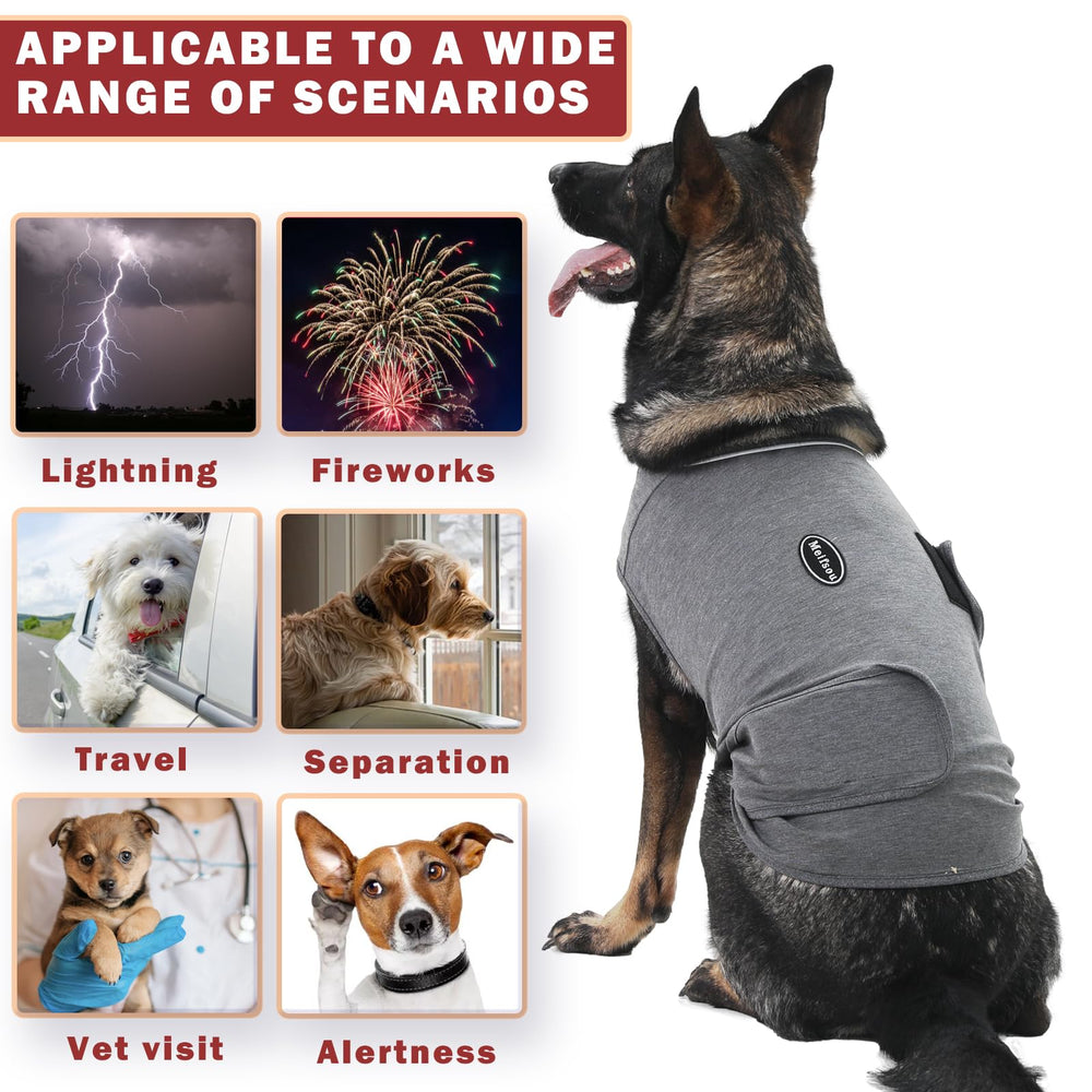 Meifsou veste anti-anxiété chien – détail tissu doux pour le confort longue durée