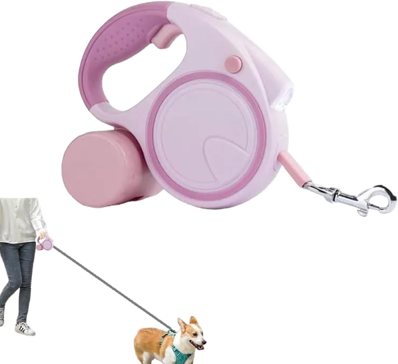 Laisse rétractable Best Dog Supplies, 16 pieds, rose, offre une liberté maîtrisée pendant la promenade