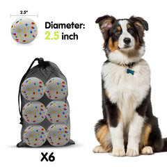 Balles MEKAPLE 2-5 pouces, rebond élevé, sessions de fetch énergiques.