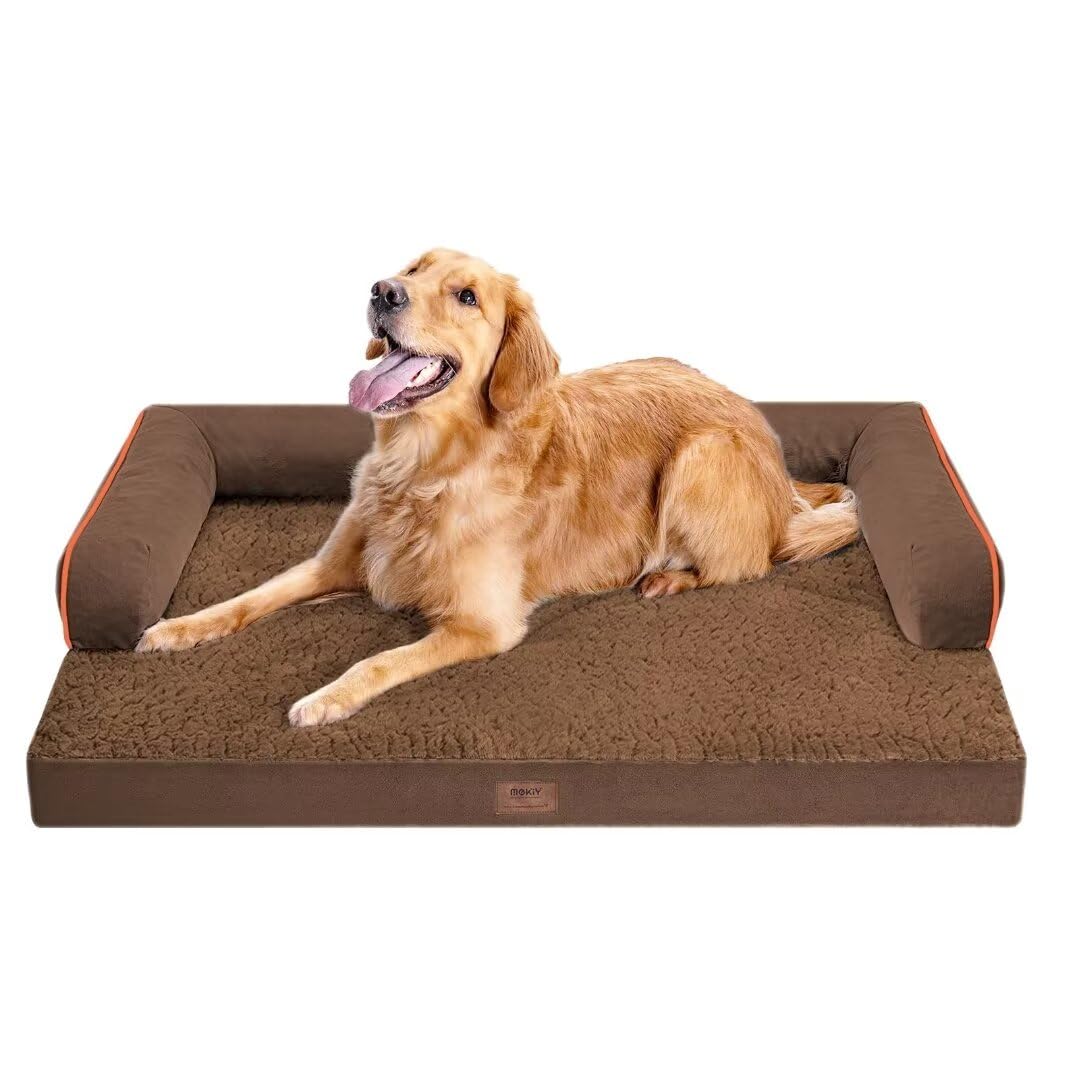 MEKIY grand lit chien orthopédique lavable offrant un soutien durable