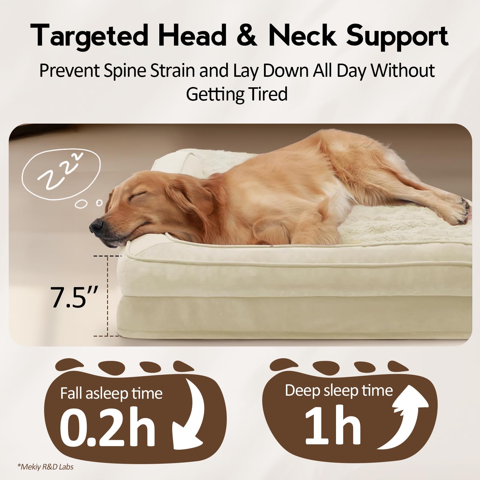 MEKIY mousse haute densité assure un soutien durable pour le repos.