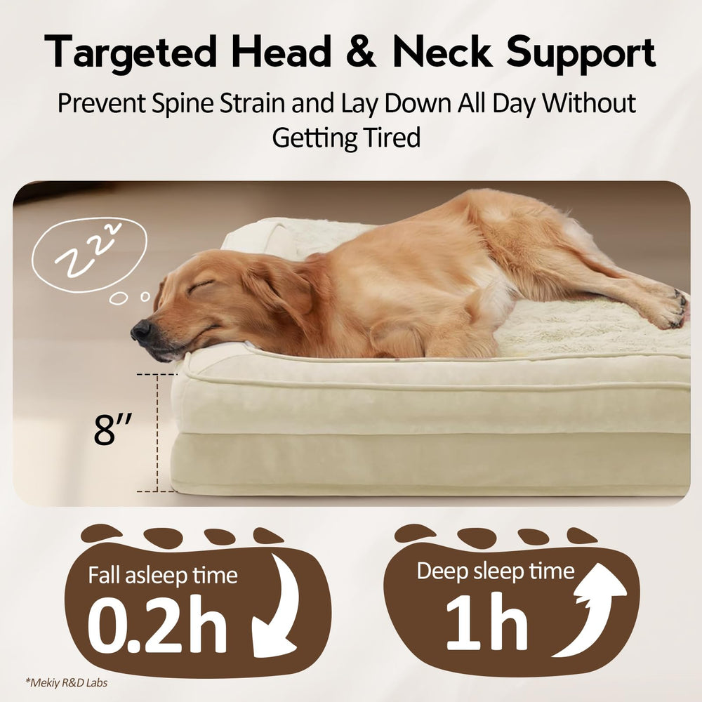 MEKIY support tete lit chien orthopedique, confort cervical lors du repos.
