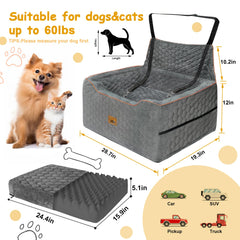 Melafa365 coussin epais-confort: support moelleux pour chien pendant le trajet.