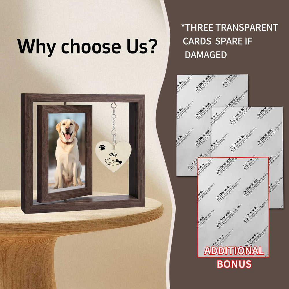 Mematflo design rotatif; cadre vivant qui garde le lien avec votre animal.