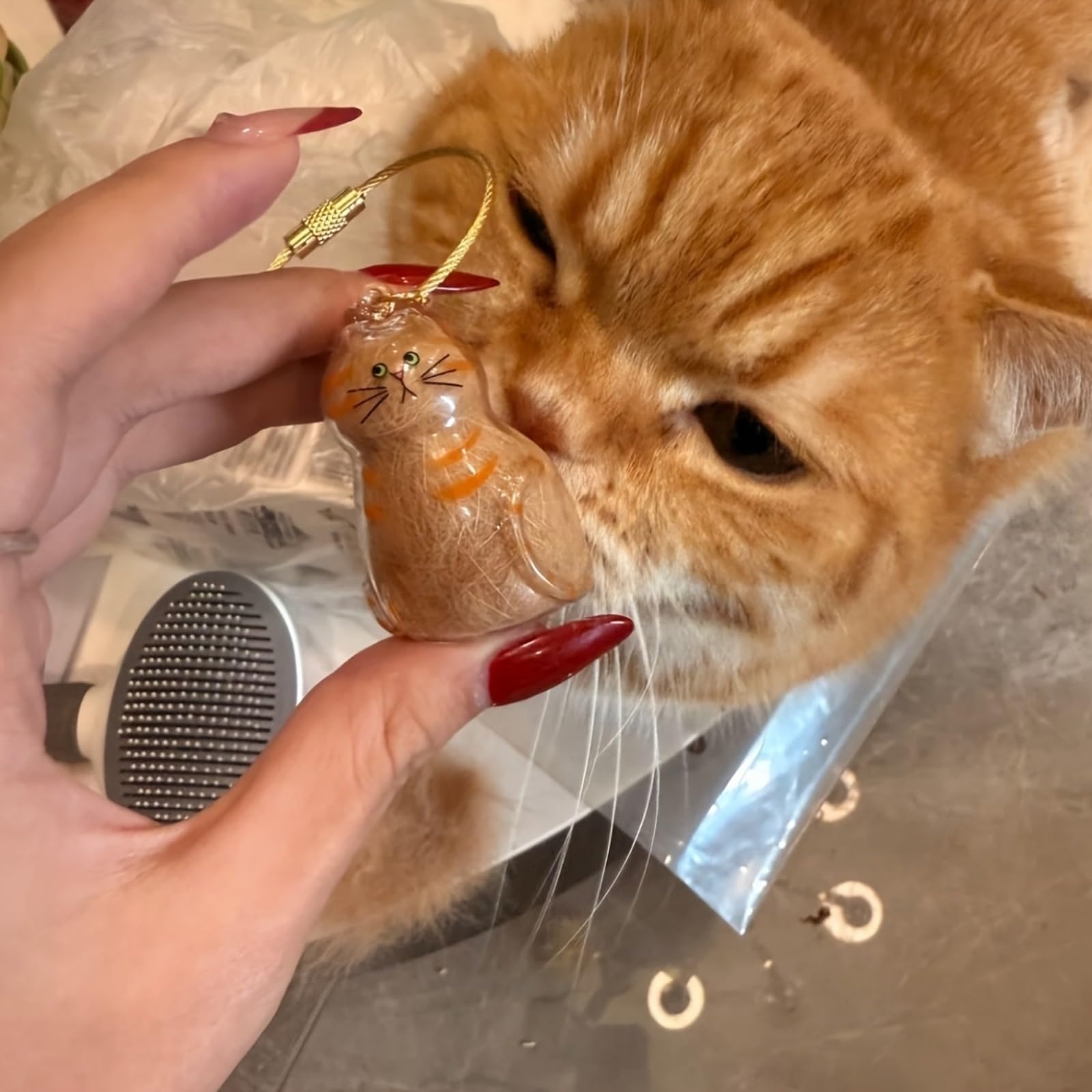 Porte-clé mémorial Poil Animal, cadeau touchant pour propriétaires d'animaux.