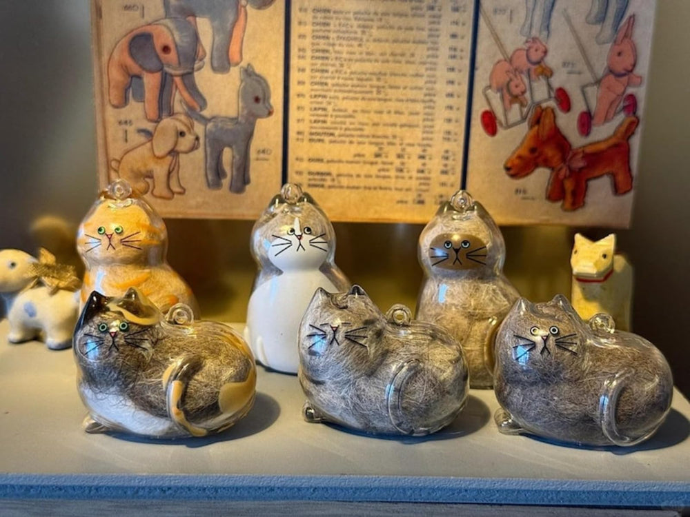 Porte-clé mémorial Poil Animal avec poil de chien, objet sentimental et sûr.
