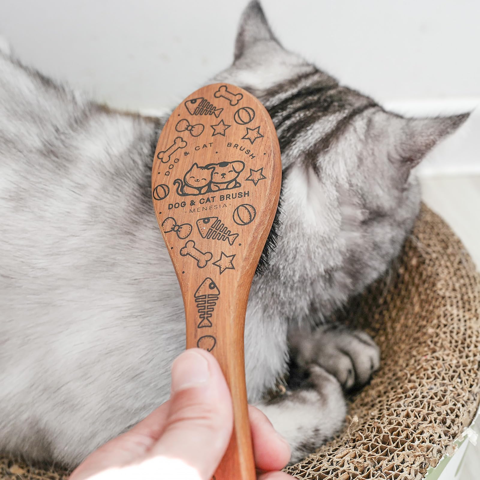 Menesia brosse bois naturel, design durable et peau sensible respectée