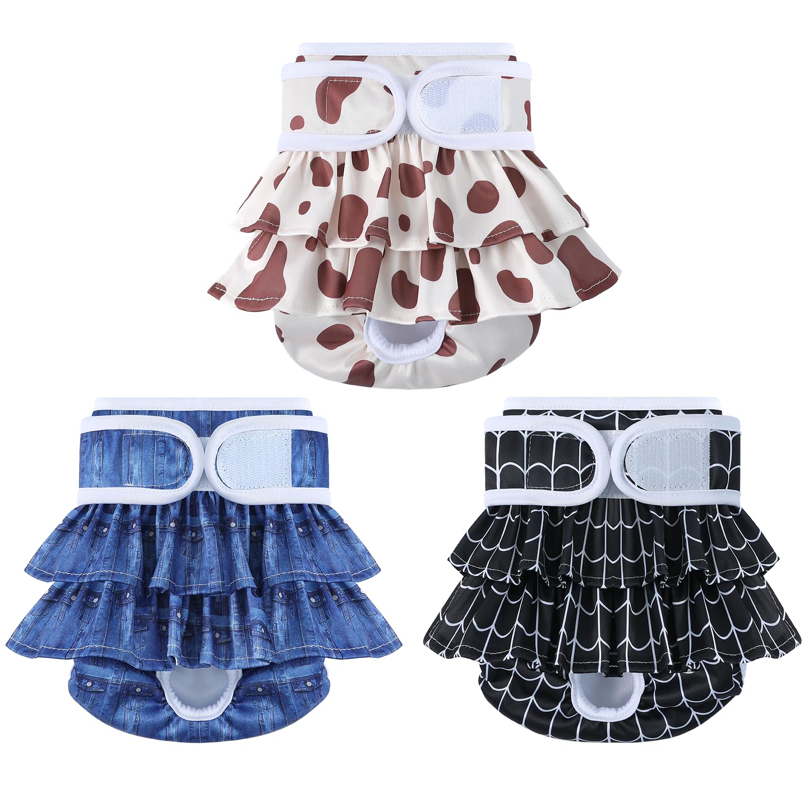 Mengelina – couches lavables pour chienne imprimé animal – absorption élevée.
