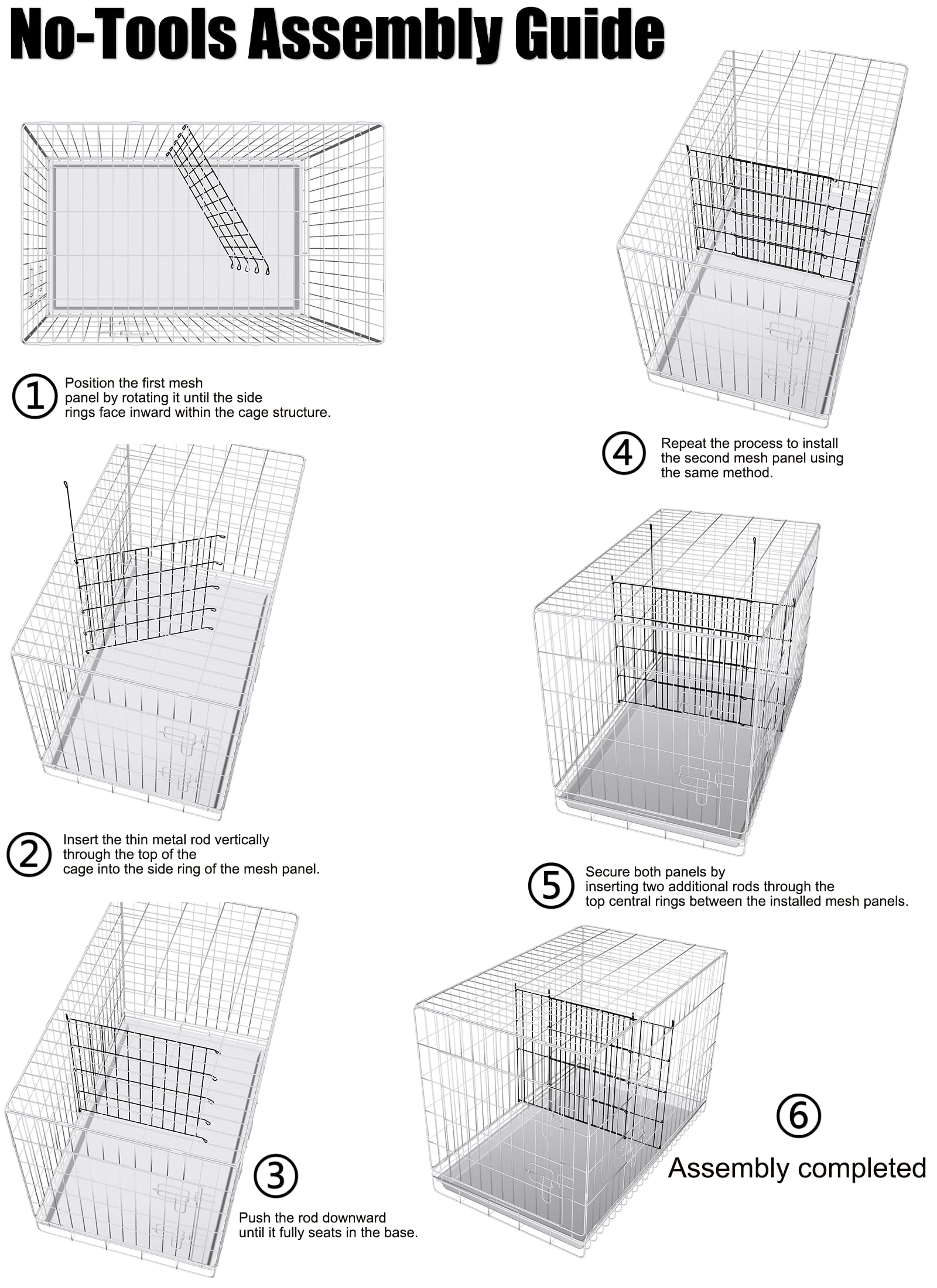 Diviseur Mengster cage-chien, coins arrondis pour plus de sécurité.