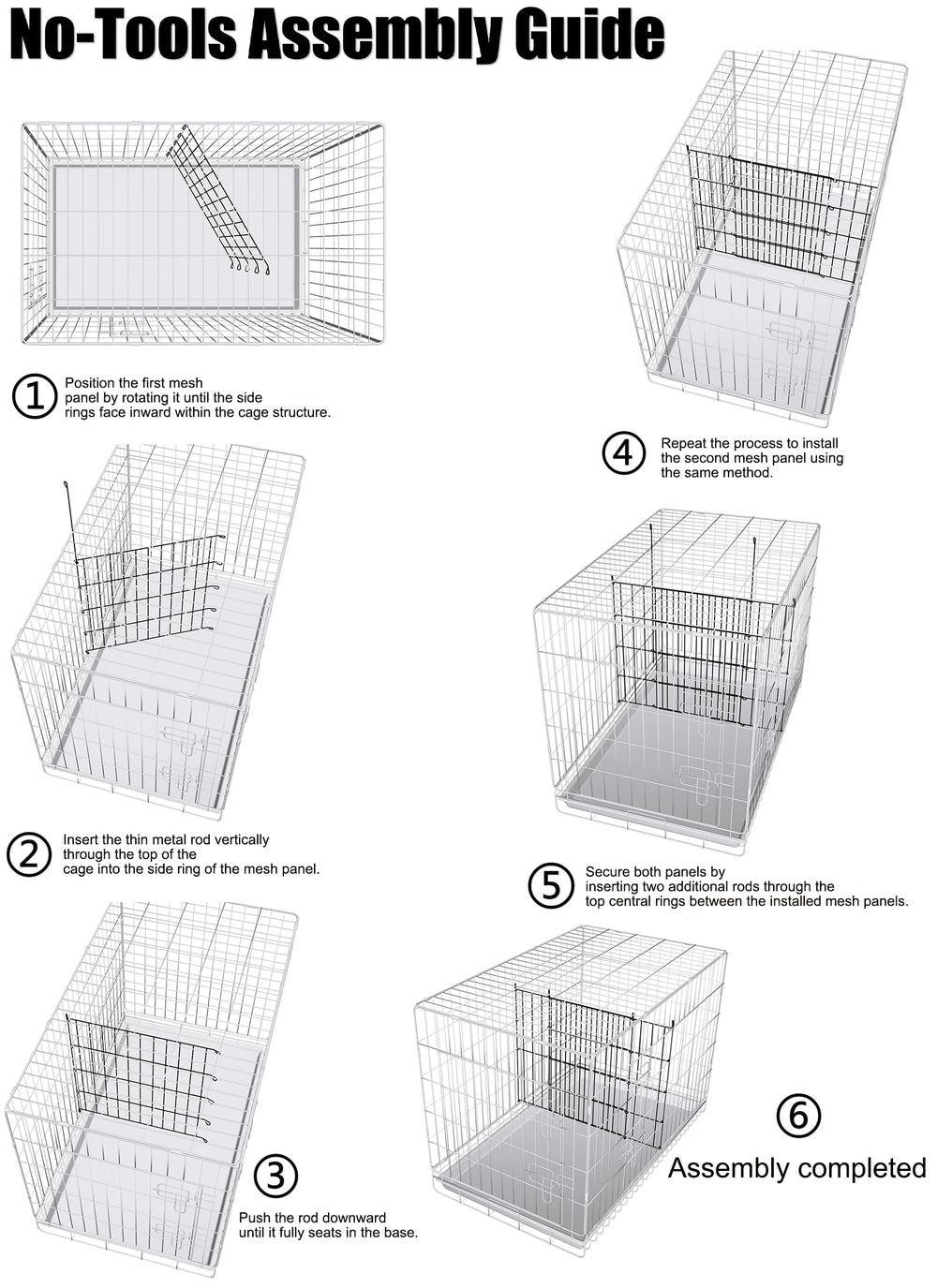 Diviseur Mengster cage-chien, coins arrondis pour plus de sécurité.