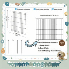 Installation rapide sans outil du diviseur Mengster pour cage-chien.