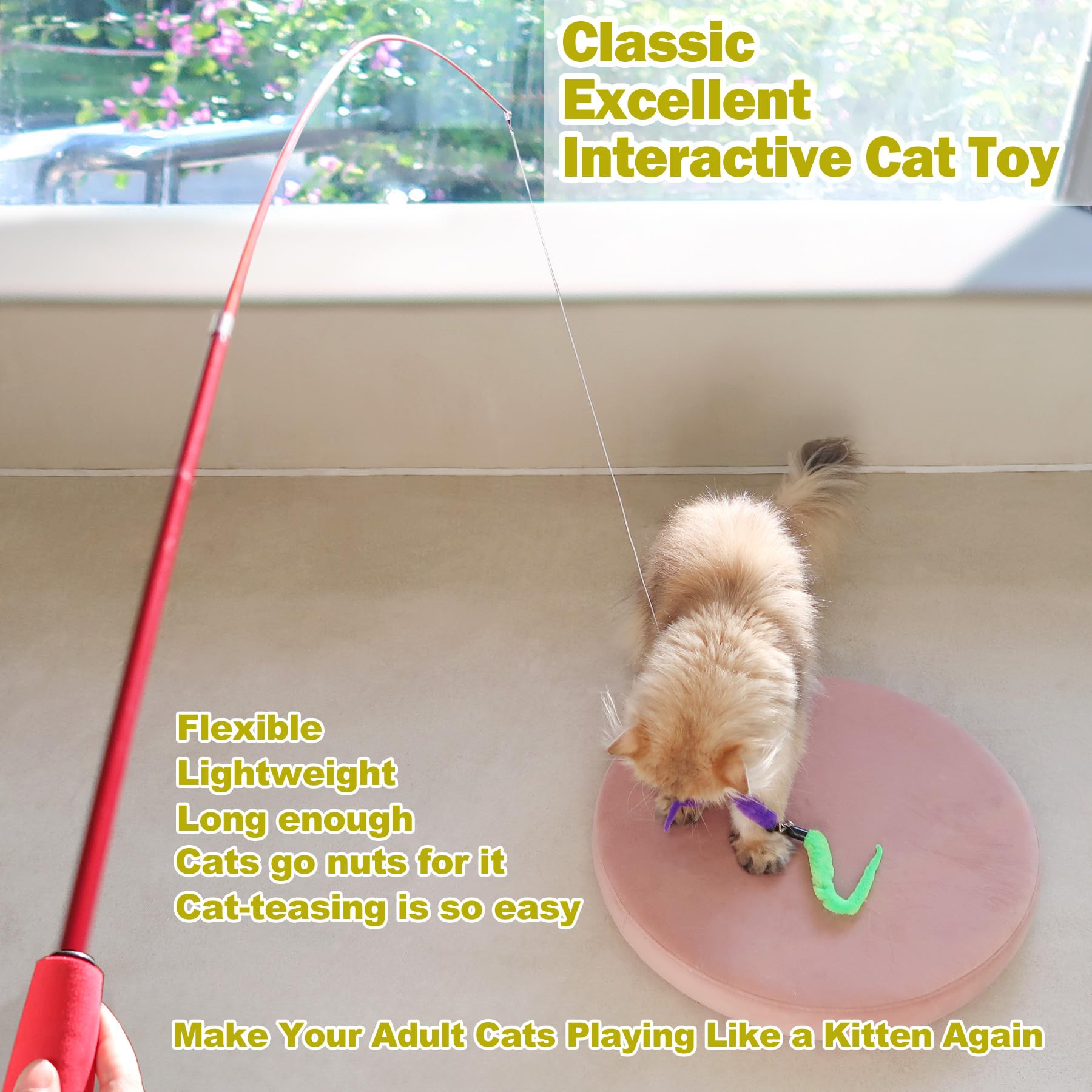 MeoHui plumes chat récharges stimulent l’instinct de chasse.