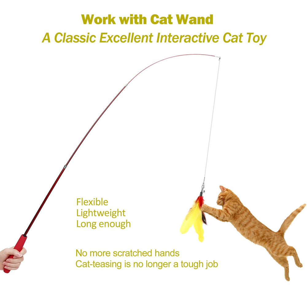 MeoHui plumes naturelles pour chat – jeu sûr et léger.