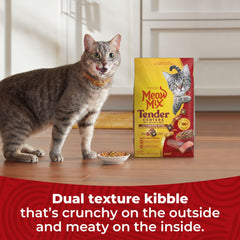 Meow Mix Basted Bites Saveur Arrosee: saveur accrue pour stimuler l’appetit.