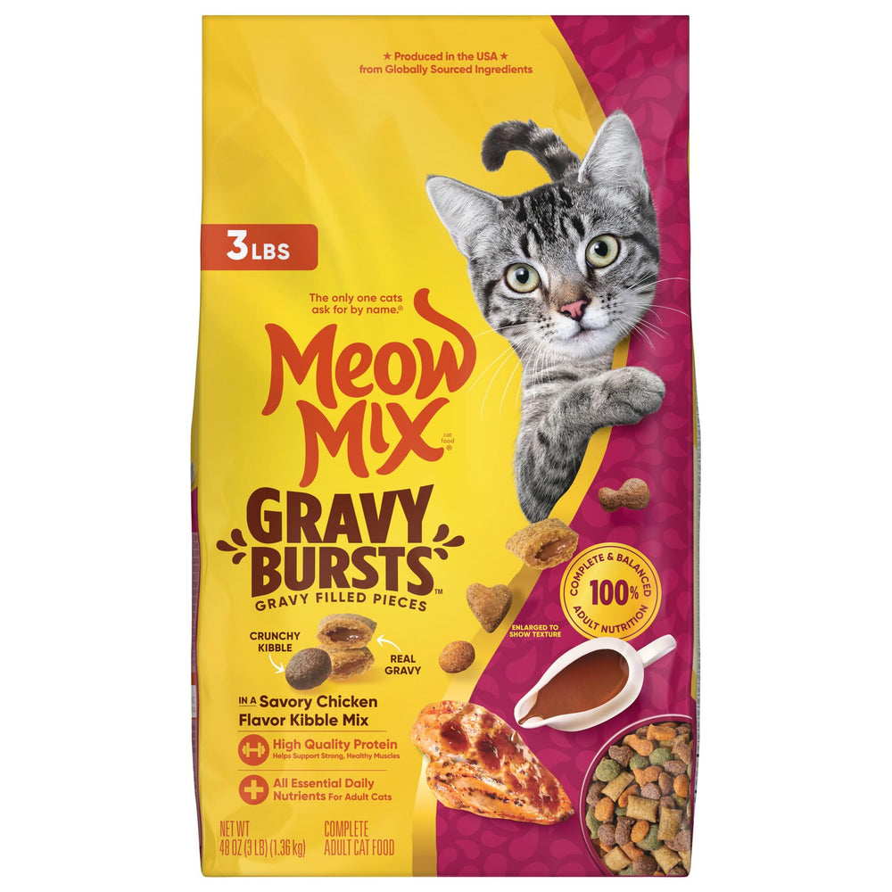 Meow Mix Gravy Bursts repas pratique et complet pour chat