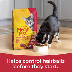 Meow Mix Hairball Control, croquettes chat adulte, saveurs variées et nutrition équilibrée