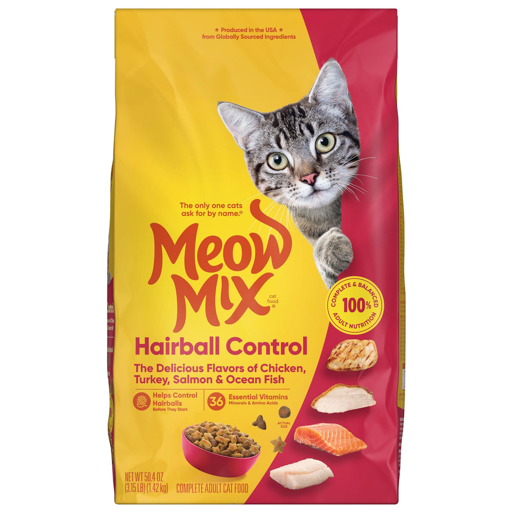 Meow Mix Hairball Control, format pratique sac de 4 × 3,15 lb