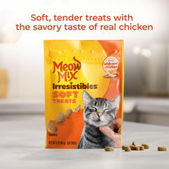 Sachet refermable Meow Mix Irresistibles préserve la fraîcheur des friandises