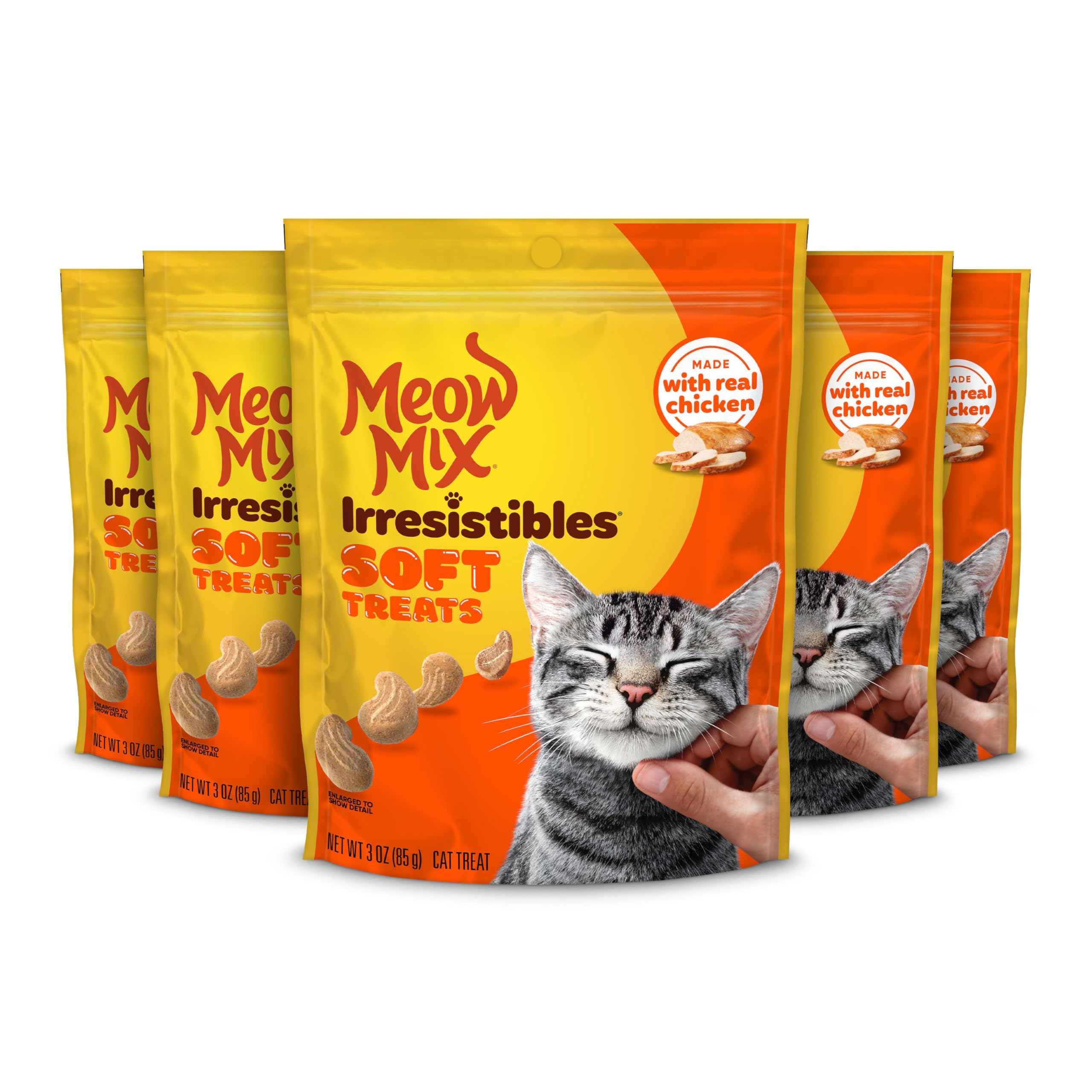 Sachet Meow Mix Irresistibles au poulet, friandise savoureuse pour récompenser votre chat