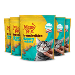 Meow Mix Irresistibles, saumon réel dans une poche, idéal pour récompenser votre chat.