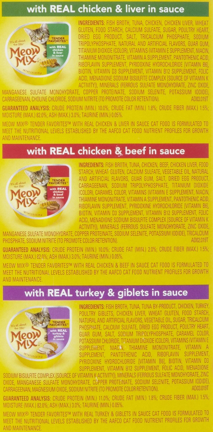 Meow Mix Market Select, foie et giblets en portions savoureuses pour chats.