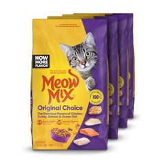 Meow Mix Original Choice – lot de 4 sacs 3,15 livres, nutrition quotidienne complète